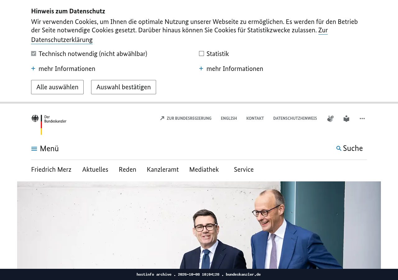 https://bundeskanzler.de/ homepage - 2026-10-08 10:04:28