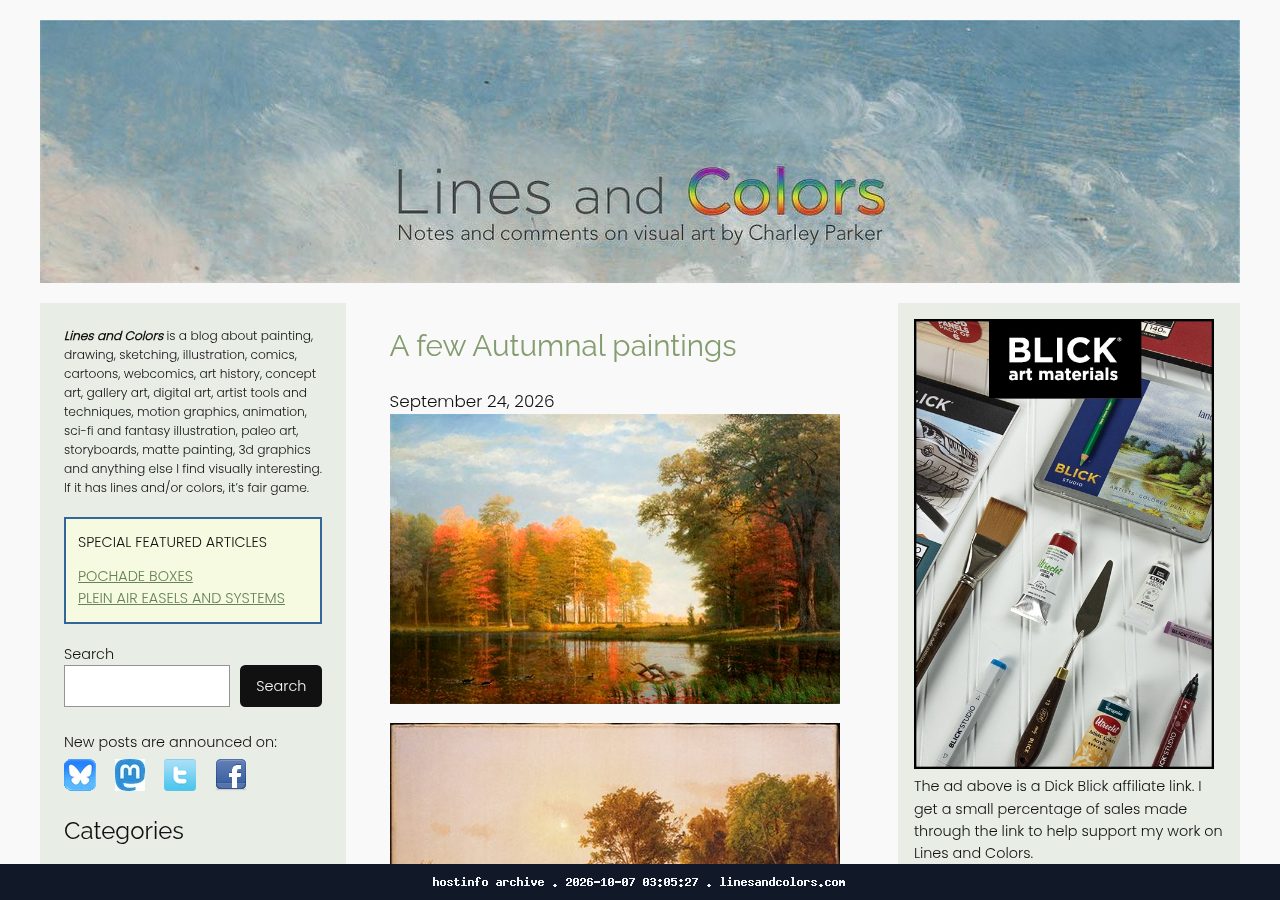 https://linesandcolors.com/ homepage - 2026-10-07 03:05:27