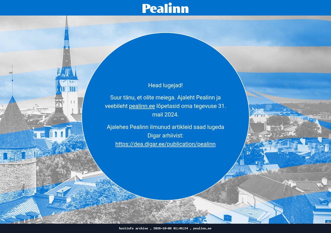 https://pealinn.ee/ homepage - 2026-10-08 01:49:24